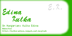 edina kulka business card